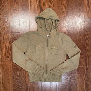 Billabong Women’s brown zip-up hooded sweater in size M